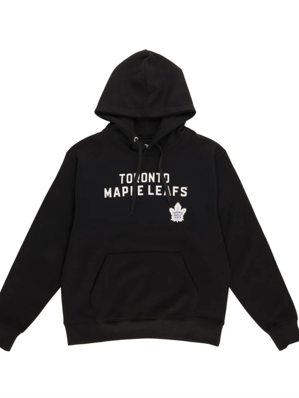 NHL Men's XL Licensed Toronto Maple Leafs Hoodie Black with White Logo NEW